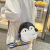 Korean Style Penguin Handbag Doll Funny Messenger Bag Travel Plush Crossbody Bag Outdoor