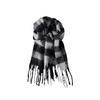 Korean-Style Plaid Cashmere-Inspired Scarf: Warm, Versatile Winter Shawl for Women