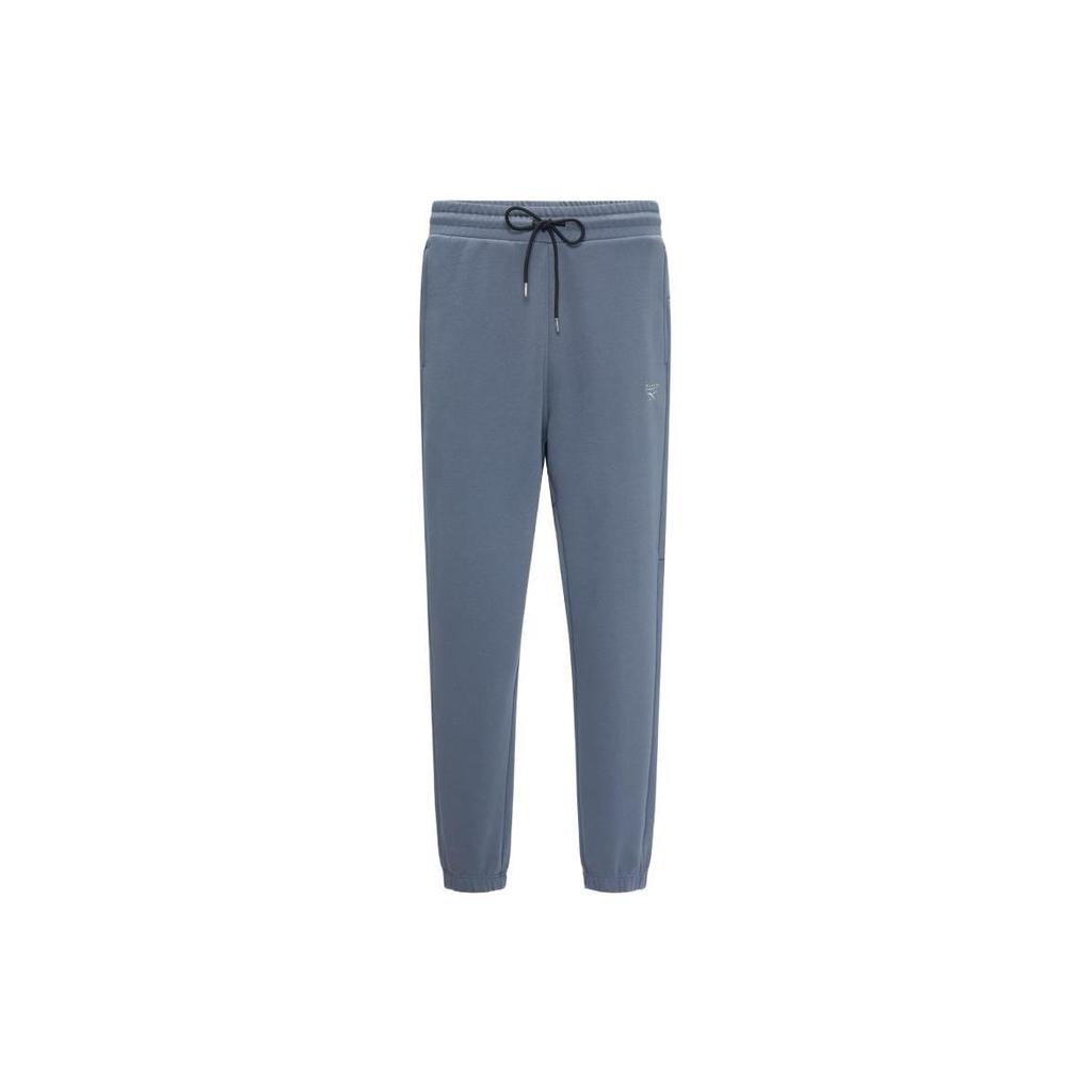 Reebok Knitted Sweatpants Unisex Blue Gray Thickened Cuffed Pants 23RMF601UGB7