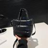 Yogodlns Woman Puffy Lightweight Handbag Large Capacity Quilted Shoulder Bag Adjustable Strap Puffer Tote Handbag Shopping Bag