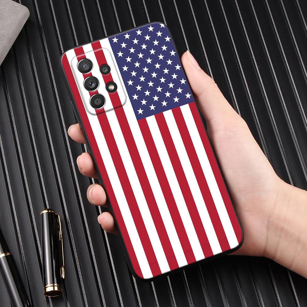 Американский флаг США со звездами Чехол для телефона для Samsung Galaxy A57 A56 A37 A55 A36 A26 A54 A52 A35 A34 A25 A17 A16 A15 A07 A06 Мягкая крышка