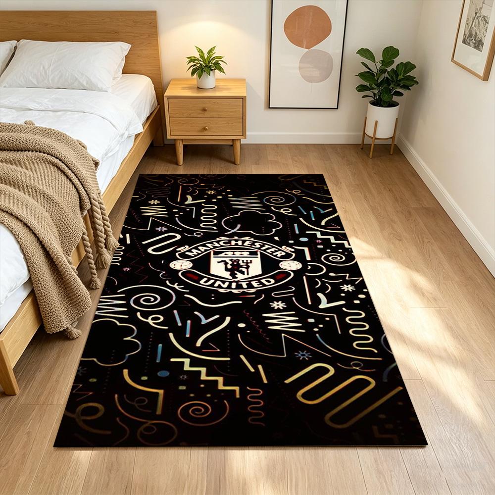 Manchester Floor Mat Suitable for Study room Decorate room Entryway Bedrooms Anti-slip Rug Anime Office Decor Gift for Festivals