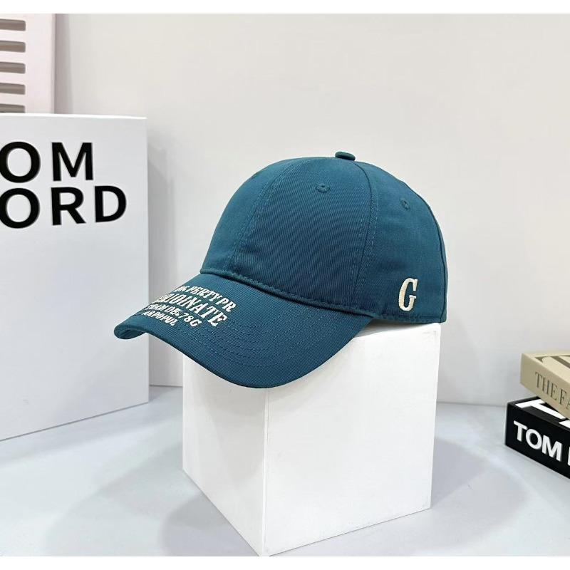 Baseball cap women's summer deep top fashion versatile face small letter embroidery sun hat sun protection cap men