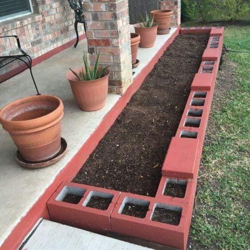 Summer Breeze Molding Plastic Cinder Blocks for Yards Gardening Concrete Hollow Brick Molds DIY Cement Geo Flower Pot Mouldings