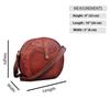 Genuine Leather Crossbody Bag Women's Shoulder Semi-Circular Daily Purse Handbag