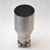 MILLTEK SPORT Universal Car Muffler 304 Stainless Steel Matte Brushed Finish with Pointed Exhaust Tip And Slanted Pipe
