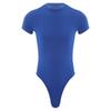 Men's One Piece Thongs Bodysuit Short Sleeve Button Crotch Shirt Leotard Snappies Rompers Jumpsuit