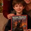 Коробка Адвент-календаря Немецкая овчарка Коробка для отсчета 24 дней Акриловая фигурка на тему собаки Многофункциональное украшение