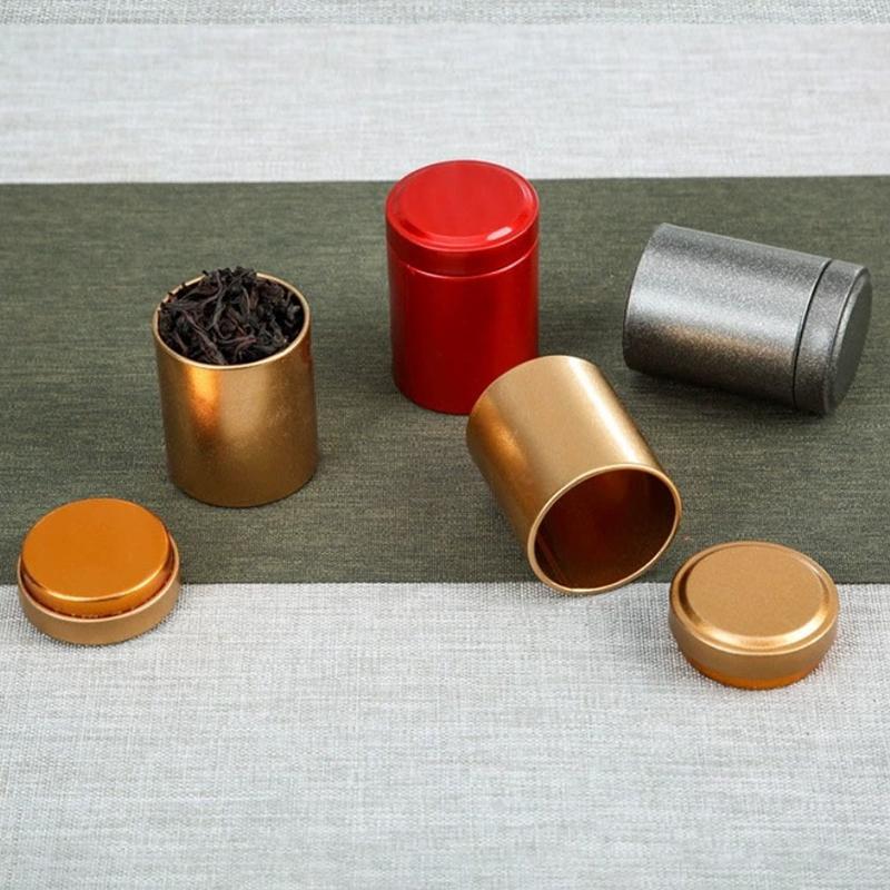 2 шт. Мини пустая жестяная банка для чая, бытовая герметичная банка для зеленого и черного чая, портативная домашняя маленькая коробка для упаковки чая, жестяные банки для хранения