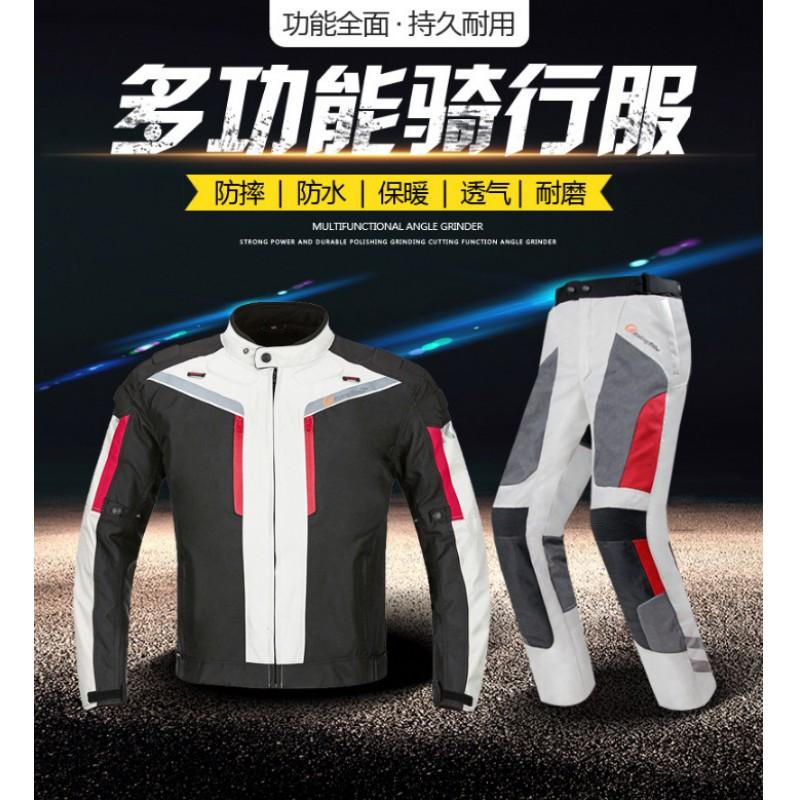 Mens Motorcycle Riding Jacket Waterproof Windproof Breathable Protective Gear Apparel Oxford Fabric