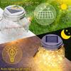 Crackle Glass Globe LED Jar Lights Garden Decor Outdoor Waterproof for Patio Yard Fence Post Deck Hanging Solar Lights