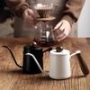 350/600ML Hand Brewed Coffee Pot 304 Stainless Steel Household Narrow Mouth Solid Wood Handle Milk Foam Kitchen Cafe Accessories