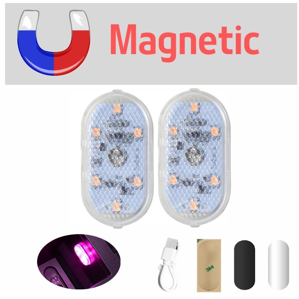 2 шт. Хлебный свет Светодиодная подсветка багажника Подсветка для ног Магнитный сенсорный светильник Светодиодная подсветка салона автомобиля Подсветка крыши автомобиля