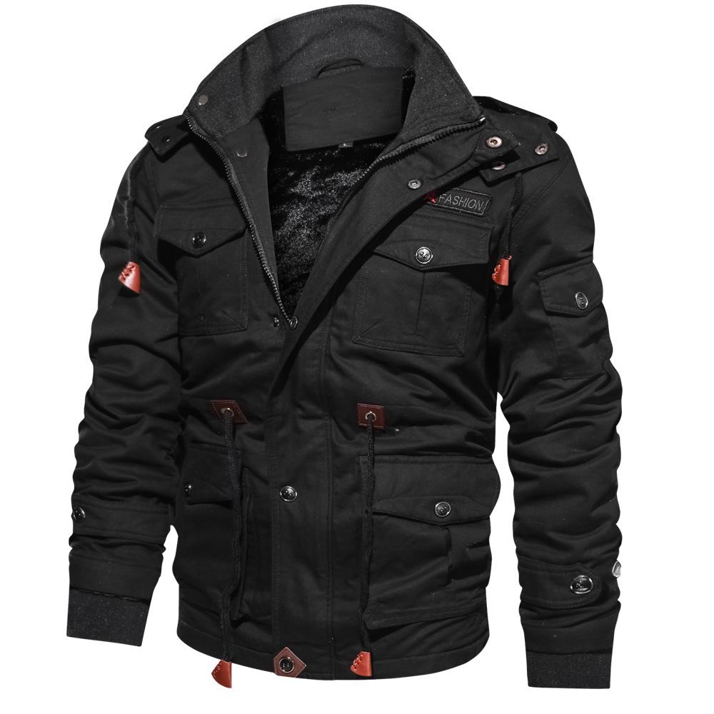 Men 'S Winter Fleece Jackets Warm Hooded Coat Thermal Thick Outerwear Men Military Jacket