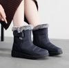 2025 Couple Cotton Shoes, Outdoor Boots, Medium High Top, Rabbit Plush, Snow Boots, Waterproof and Anti Slip Cotton Boots, Large Size