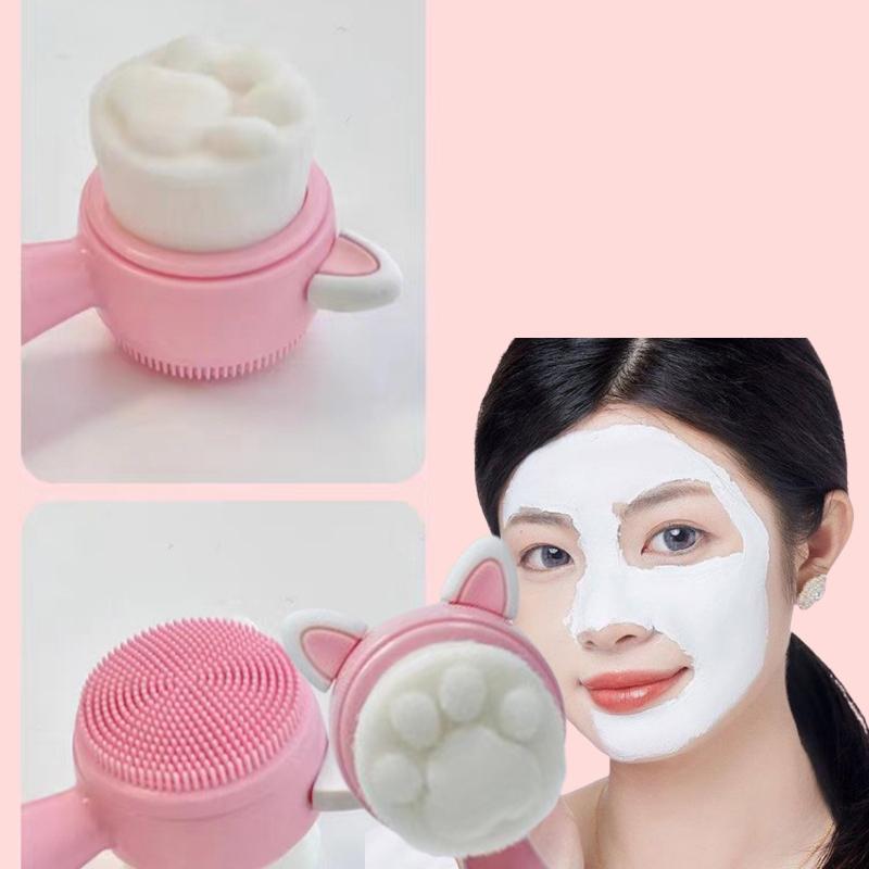 3D двойная силиконовая очищающая щетка для лица ручная массажная щетка для лица мягкая щетина отшелушивающая двусторонняя щетка для умывания лица