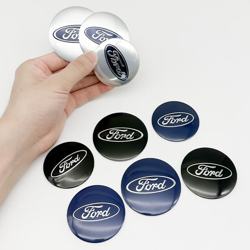 lvmhd7 4Pcs 56/60/65mm ABS Wheel Center Hub Cap Badge Emblem For Ford MK3 MK4 Focus MK2  Mondeo Fiesta Explorer Escape Kuga Auto Tuning