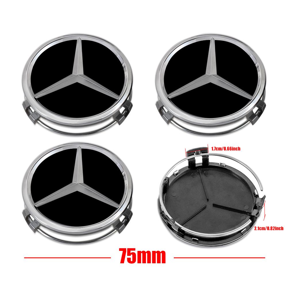 75mm Car Wheel Center Hub Caps Cover Auto Accessories For Mercedes Benz Amg C180 C200 C260 W108 W124 W126 W140 W168 W169 W176