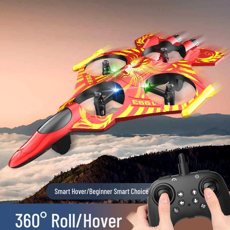LED Hover Drone - Remote Control, Flip Capabilities, Four-Axis, Fixed-Height Mini Aircraft