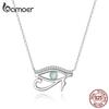 Wedjat Eye Silver Choker Necklace 925 Sterling Silver Ancient Egypt Eye of Horus Pendant Necklace for Women Fine Jewelry