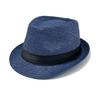 Unisex Woven Straw Fedora Sun Hat - Outdoor Beach Jazz Hat with Sun Protection