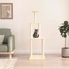 VidaXL Cat Tree with Sisal Scratching Posts Cream 149 Cm, Cat Tower, Cat Scratcher, Cat Post, Cat Furniture 171741