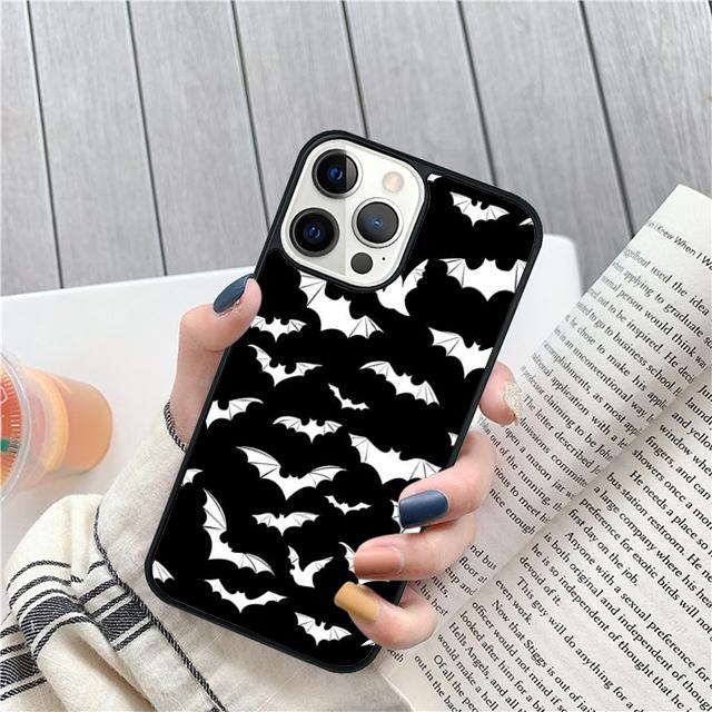 Коллаж Летучие Мыши-Вампиры Чехол-Ракушка Для iPhone 17 Air 15 16e 14 13 12 Pro Max 11 Pro Max Plus Чехол для Телефона