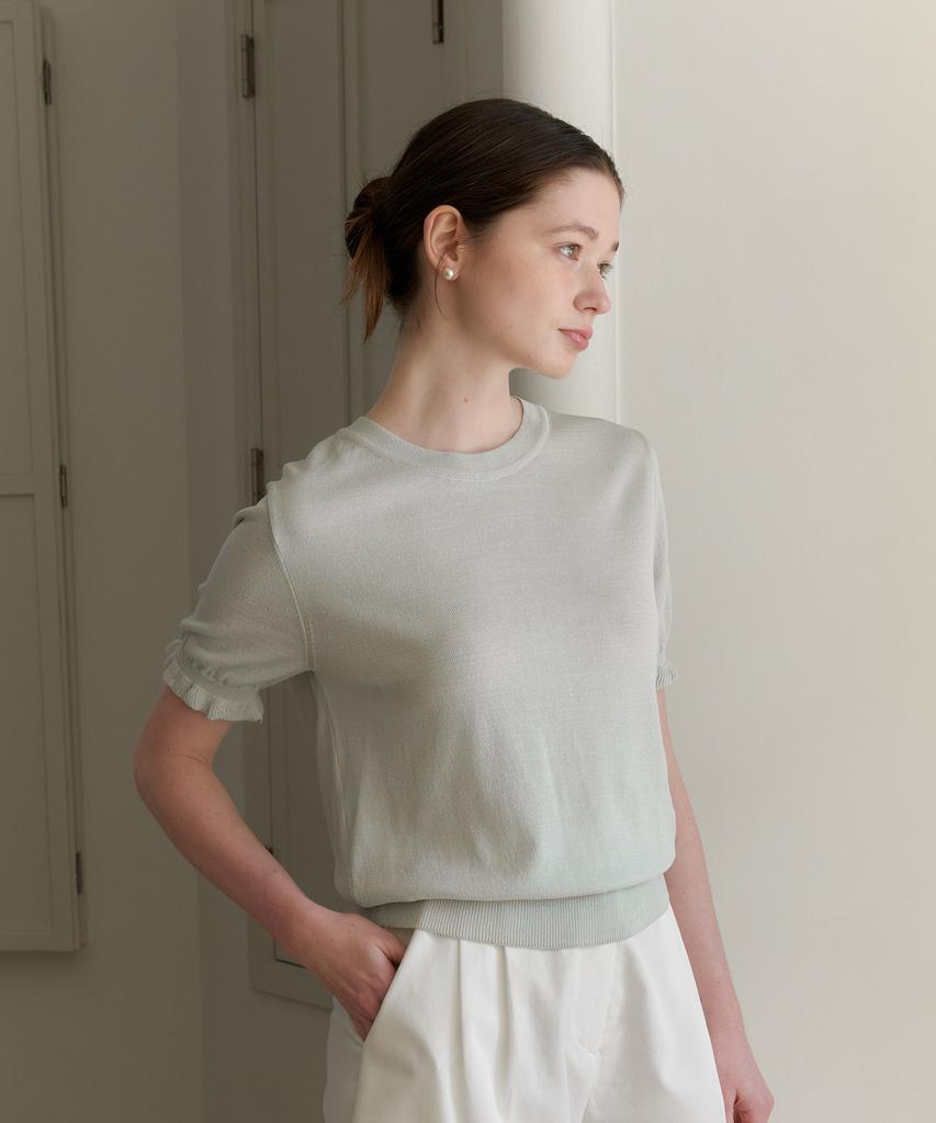 YUPPE Frill Round Knit_Mint