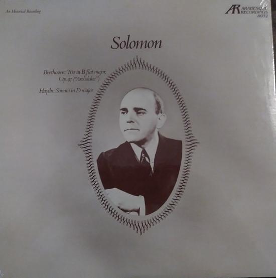 LP Record SOLOMON - Plays Beethoven's Archduke Trio 8032 Arabesque Recor US Classical Used