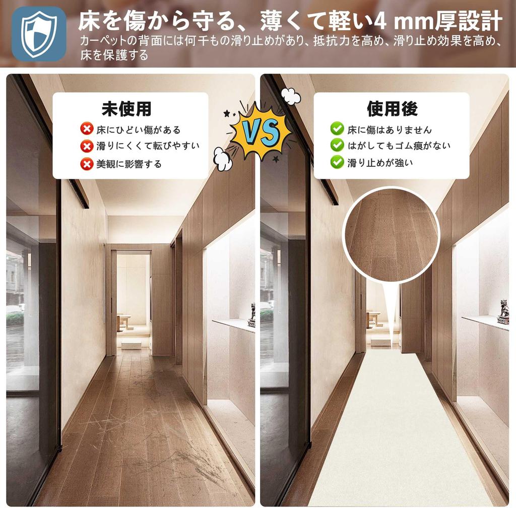 Ограниченный YIDIHO Corridor TPR, толщина около 60 x 240, 4 длинных рулона для коридора, коврика для защиты от домашних животных, просто поместите входную длинную дверь, защита пола