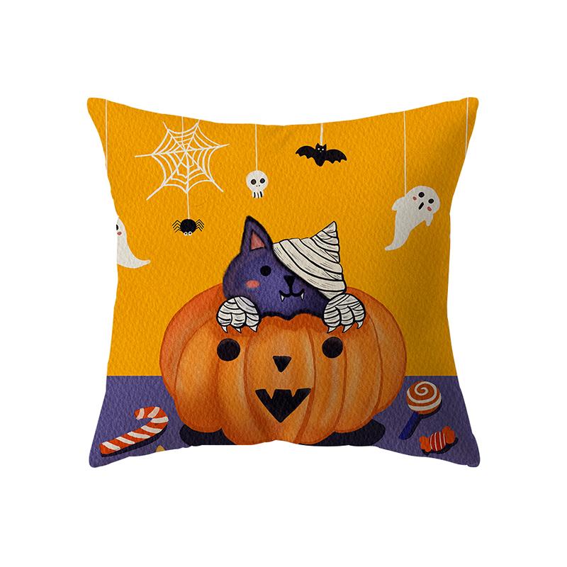 Подушка с изображением тыквенного черепа на тему Хэллоуина, чехол для дивана, праздничный подарок, декор для вечеринки, дом