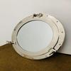 Nautical Nickel Plated Canal Boat Porthole-Window Ship Round Mirror Wall Decor