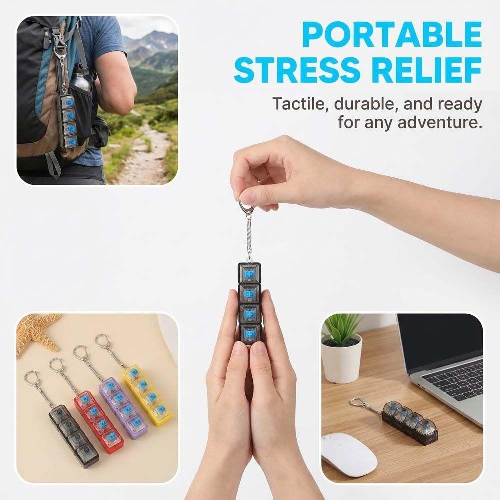 Transparent Shaft Crystal Keycap Pendant Funny Mechanical Keyboard Keychain  Holiday Gift