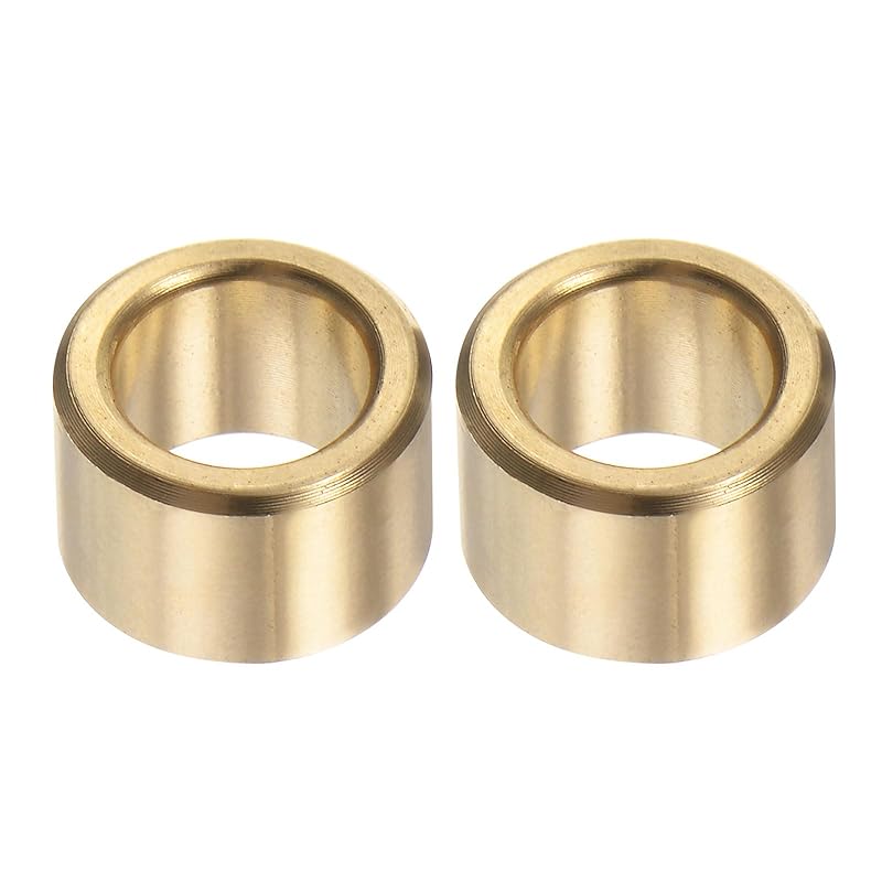 HARFINGTON 2pcs Sleeve Bearings 1/2" Bore 5/8" OD 1" Length Wrapped Oilless Bushings Brass Alloy for Transmission Conveyor Systems