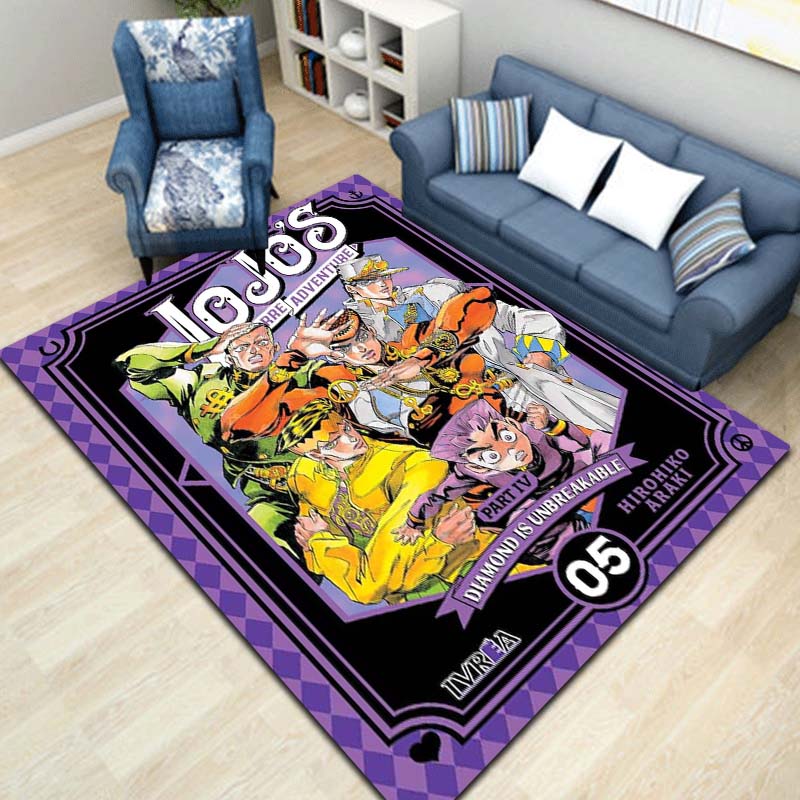 3D Классическое Аниме J-JoJo's Bizarre Adventure Игровой Ковер Кофейный Столик Гостиная Спальня Декор Противоскользящий Ковер Подарок