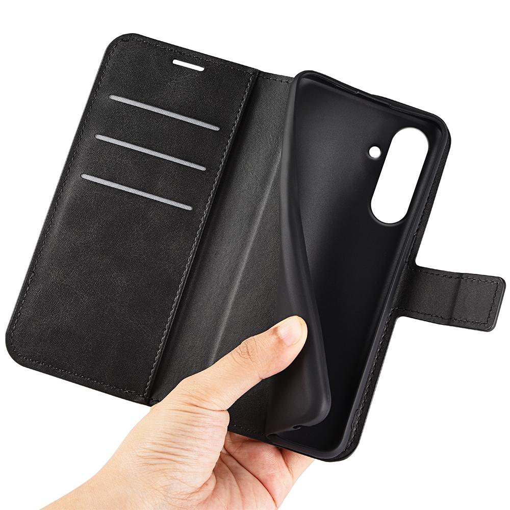 For Samsung Galaxy A57 5G Stand Case Anti-Scratch Calf Texture Leather Phone Cover