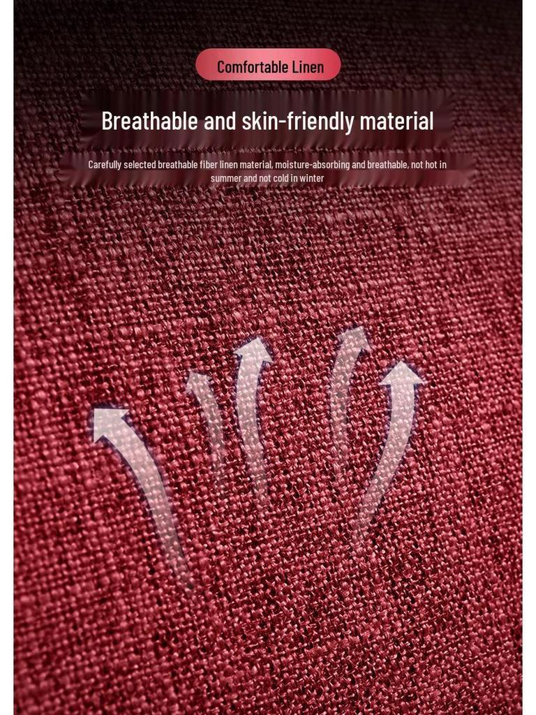 Hongqi HS5 Universal Car Seat Cover - Four Seasons Linen Fabric Full Coverage Cushion