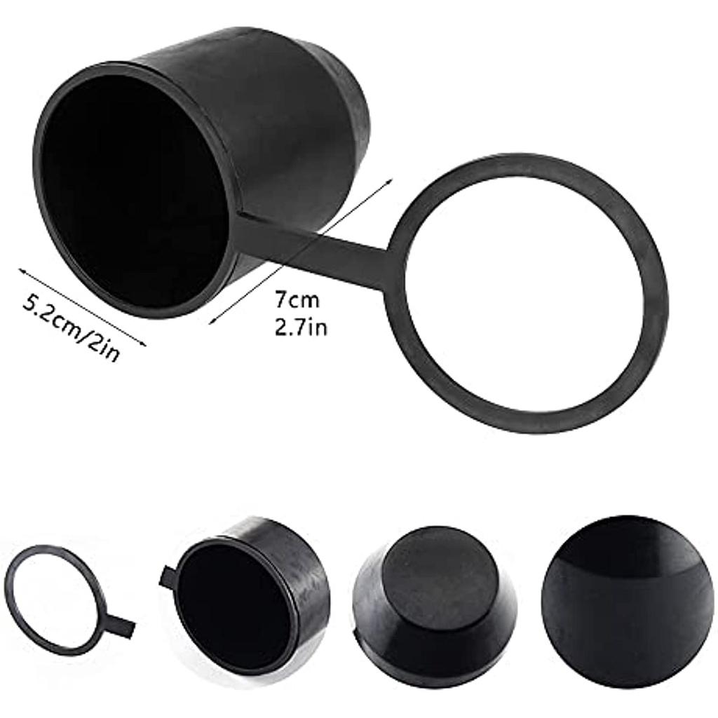 Защитная крышка сцепного устройства прицепа, 2 шт., крышка сцепного устройства прицепа, пылезащитная и водонепроницаемая для автомобиля, дома на колесах, защита шаровой головки прицепа (черный)