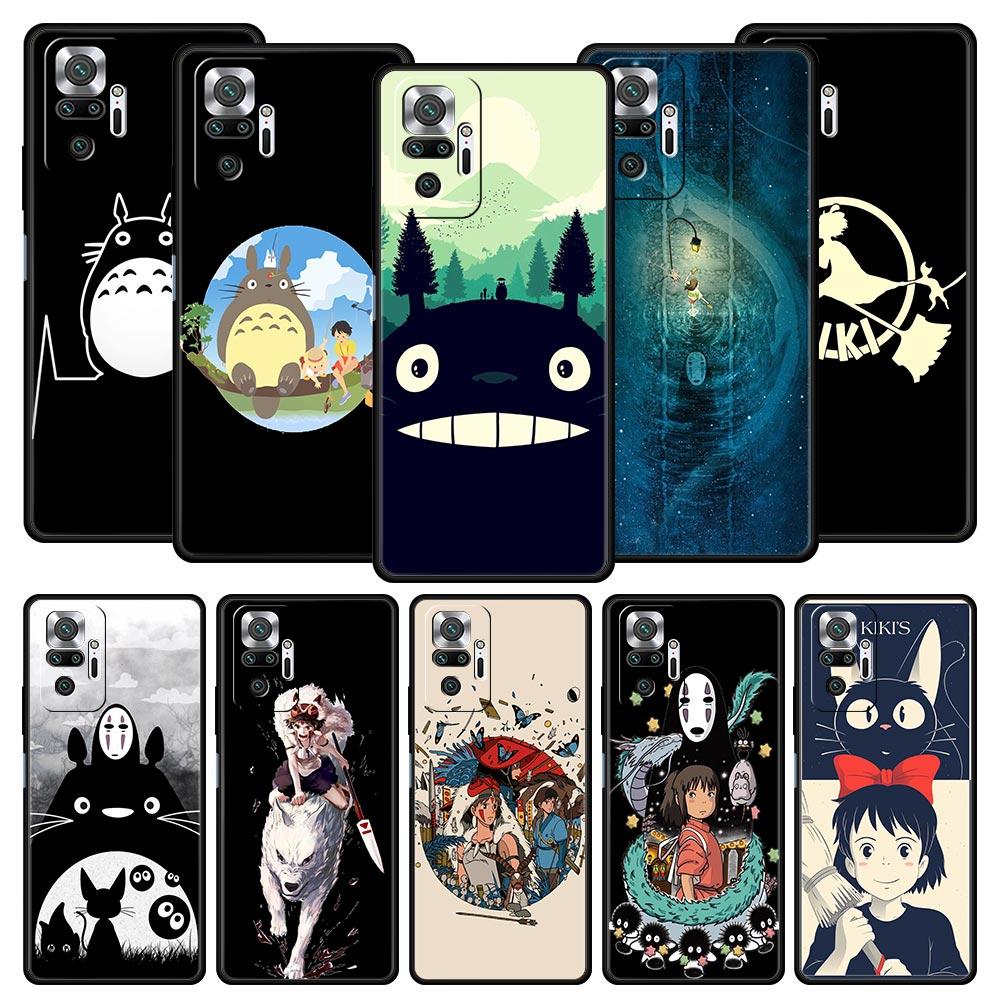 Totoro Spirited Away Miyazaki For Xiaomi Redmi Note 11 10 8 Pro Case 10S 9S 9 9T 8T 9C 9A 8A 7 K40 Gaming K50 11T 5G Phone Cover