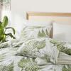 Sage Green Leaves Duvet Cover Full King, Farmhouse Botanical Bedding Set for Girls Teen Garden Plant Leaf Reversible Quilt Cover