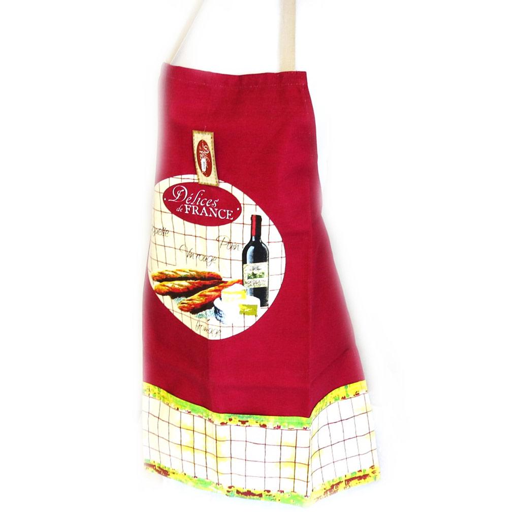 Les Trésors De Lily [M5535] - Дизайнерский фартук Terroir Français бордово-бежевый (Délices de France)
