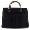 Bang Boot Tote Bag Old Gucci Black Suede Women Used