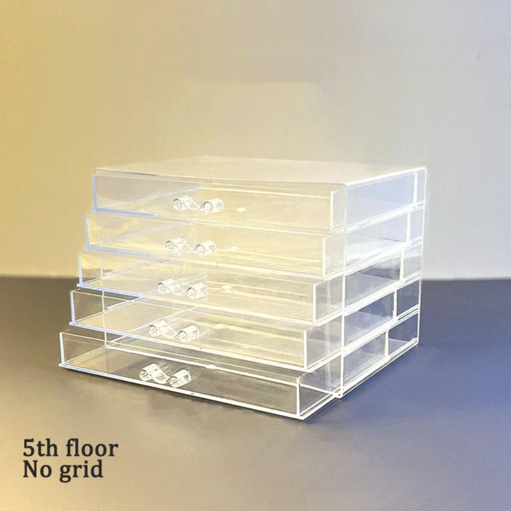 120Grids Jewelry Storage Box Acrylic Nail Art Organizer Box Jewelry Transparent Box  Vanity