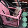 Dog Car Seat Bag Folding Pet Carriers Bag Waterproof Hollow Ventilated Mesh Adjustable Strap Stable