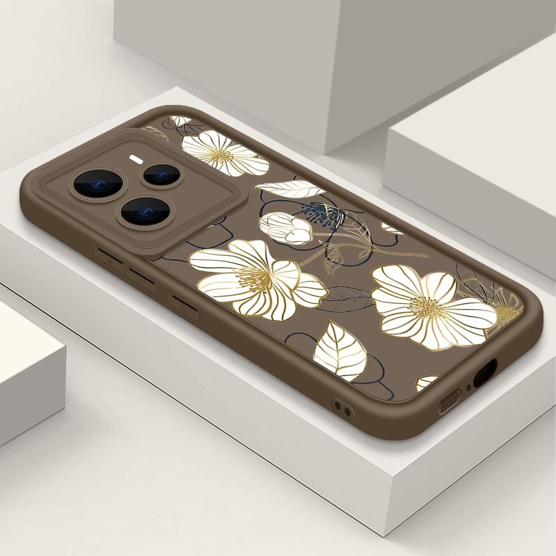 Мягкий силиконовый чехол для телефона с цветочным принтом для Xiaomi 14T Pro 13T Poco X7 F6 X6 Redmi Note 14 Pro 13 12 11 TPU противоударный защитный бампер для объектива