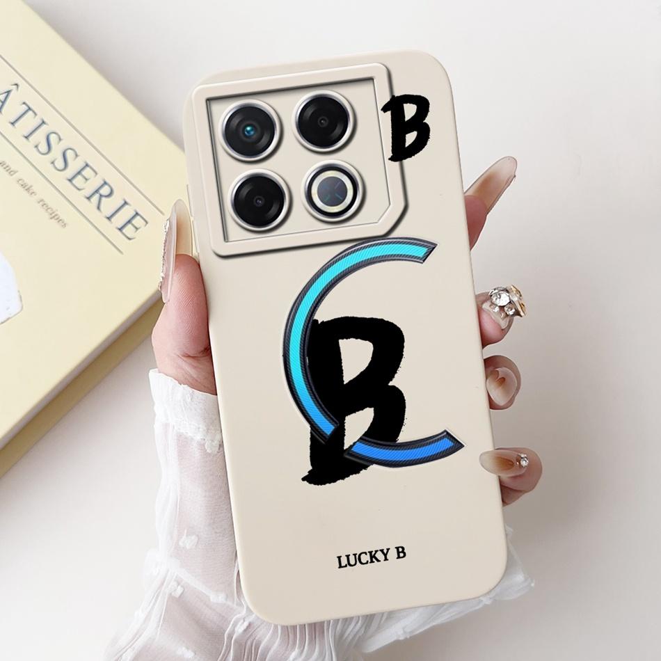 Для Infinix GT 20 Pro X6871 Чехол для телефона с счастливой начальной буквой Для Infinix GT20 Pro 5G Мягкие силиконовые противоударные чехлы