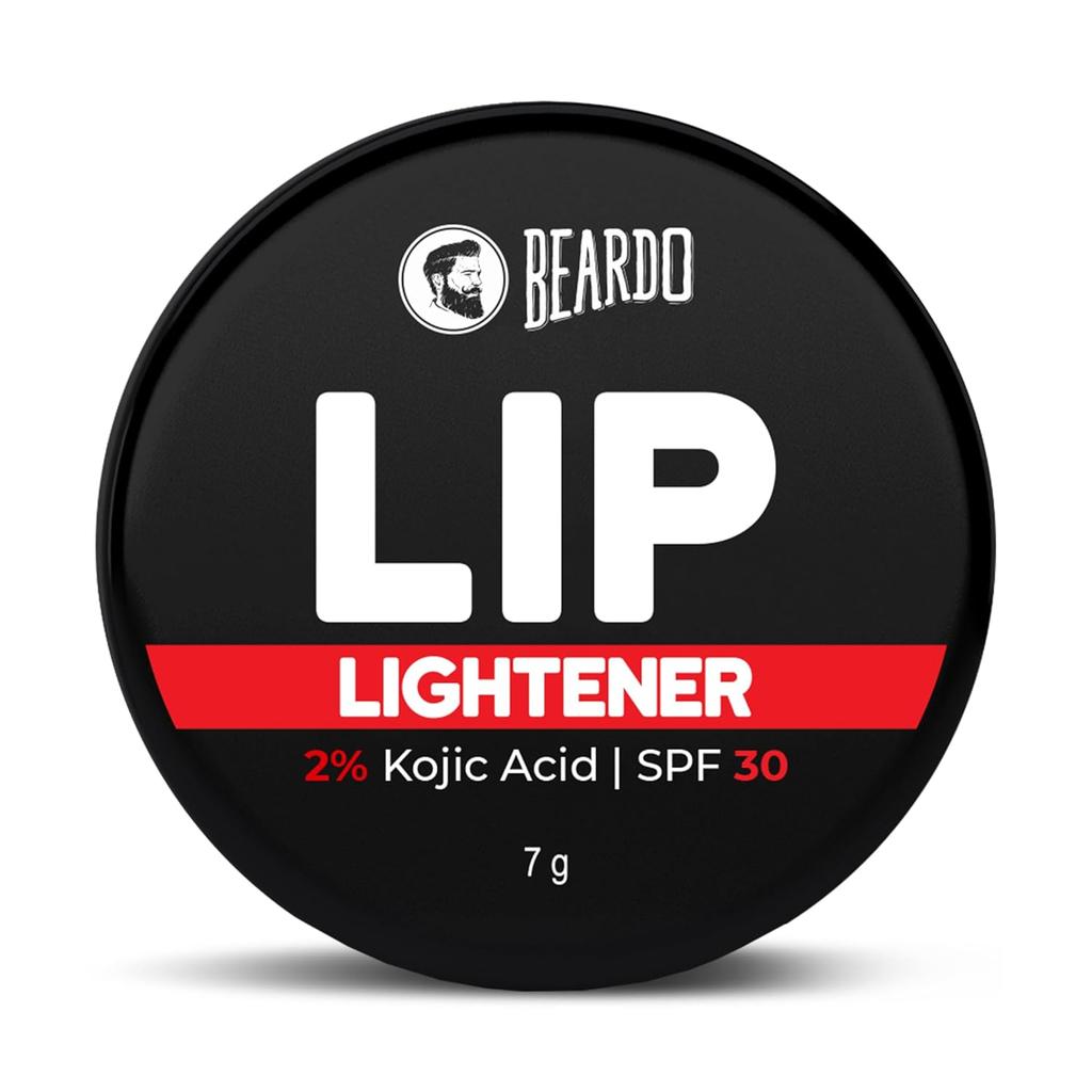 Beardo Lip Lightener for Men 7g Pack of 1 Non-Tinted Brightening Lip Balm with SPF 30