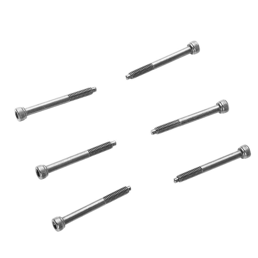 6PCS 42mm Electric Guitar Bridge Screws Double Locking Tremolo Bridge Screw Black Nickel