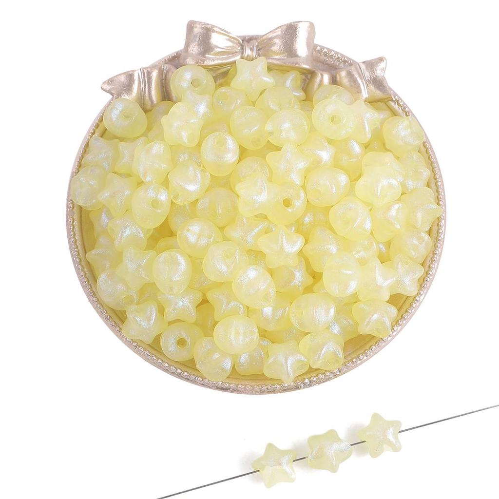 35-50 шт./пакет, 11 мм, пластиковые акриловые бусины в виде звезды и сердца для ожерелья, браслета, бусины для изготовления ювелирных изделий своими руками