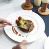 Керамическая белая круглая обеденная тарелка Zhuoyuan